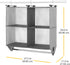 4 Closet Whitmor Section Fabric Organizer Shelving with Built In Chrome Garment Rod