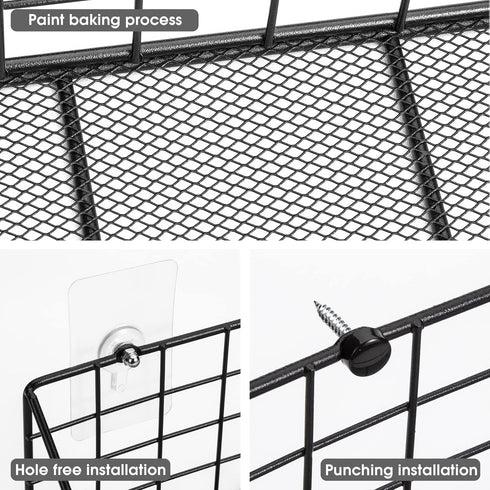 ROFAY Set 3, Floating Shelves of Wall Mounted Storage Rack Shelves for Bedroom, Living Room, Bathroom, Kitchen, Office