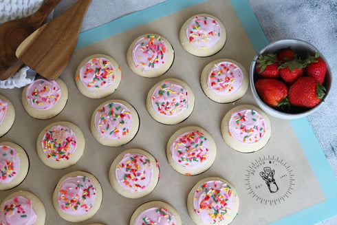 Silicone Baking Mats For Cookies - Pack Of 2 Full Size Baking Silicone Mats - Cookie Sheet For Baking With Size Guiding Circles On Baking Sheet, Non Stick, Reusable by ZETHYR STREET