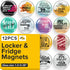 Super Cute Fridge & Locker Magnets – 12 Vibrant Glass Magnets – Strong Hold for Photos, Notes, Aesthetic Decoration