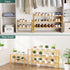 4 Closet, Smiry Shoe Rack, Tier Small Bamboo Shoe Organizer, Stackable Free Standing Wooden Shoe Storage Shelf