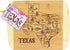 Totally Bamboo A Slice of Life Texas State Cutting Board, 11" x 8.75" Serving Board