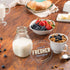 16 Oz 16 Pack 2 kitchentoolz Glass Milk Bottle with Lid - Ounce Short and Wide Glass Milk Container for Refrigerator