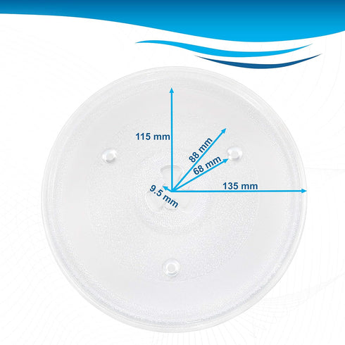 HQRP 10-1/2 inch Glass Turntable Tray - Compatible with Hamilton Beach Microwave Oven Cooking Plate