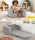 Foryoomi 2-in-1 Kids Couch, Soft Toddler Couch Fold Out with Blanket, Comfy Toddler Chair, Convertible Sofa, Gifts