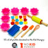 Pop Kids 30-Piece Set Pop Kid's Real Baking Tools For Kids Sized Cooking Bakeware with Silicone Cupcake Molds, Spatula