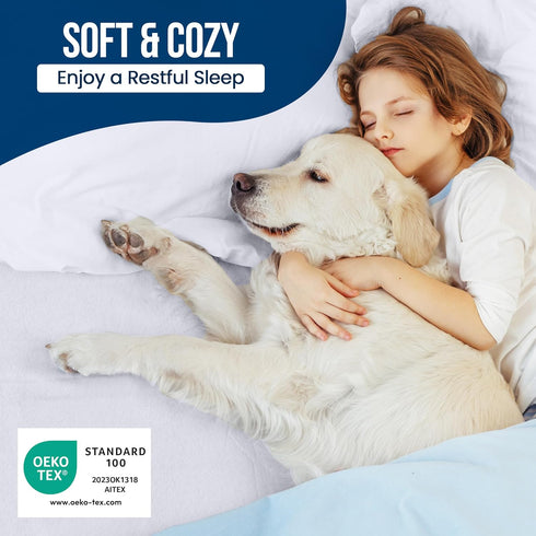 Utopia Bedding Waterproof Mattress Protector Twin Size, Terry Mattress Cover 200 GSM, White