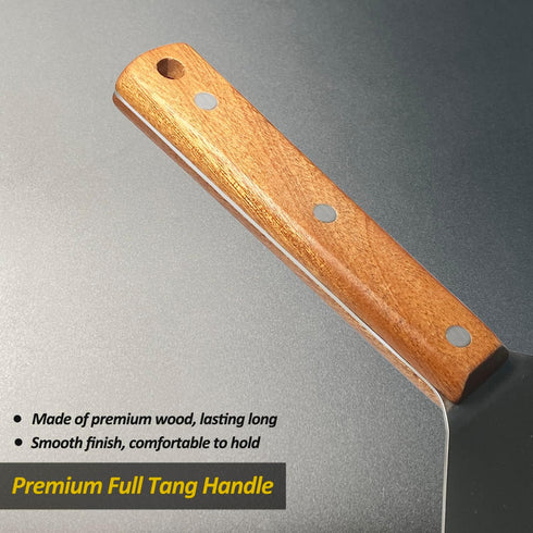 Stainless Steel Spatula Set, Grill Spatula with Full Tang Handle & Beveled Edges for BBQ and Cooking
