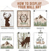 6 Hadley Designs Woodland Nursery Wall Decor - Reversible Unframed Baby Boy Nursery Decor, Hunting Decors for Boys