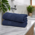 Set 6 100% 24" 50" Large Bath Towels of Cotton Terry x Quick Dry, Soft & Highly Absorbent Navy Blue Towels