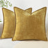 decorUhome Chenille Soft Throw Pillow Covers 18x18 Set of 2, Farmhouse Velvet Neutral Decorative Covers for Couch Sofa
