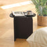 AWASEN Black Side Table, Small Triangle End Table Living Room, Modern Accent Table with Unique Tabletop, Mini Bedside
