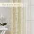 FMFUNCTEX Linen Sheer Curtains, 84 Inches Long, Cream Blossom Floral Print, Light Filtering Linen Blend, 2 Panels
