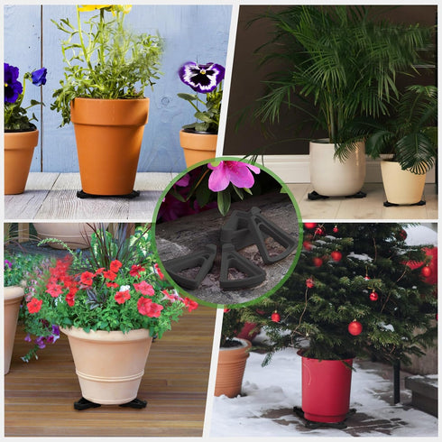 12PCS Plant Pot Feet for Outdoor Planters, Invisible Flower Pot Risers Toes,Indoor Secure Compressive Environmental