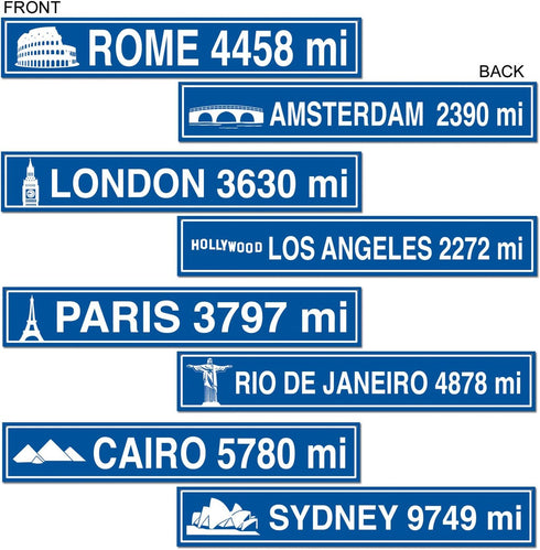 Travel Street Sign Cutouts Party Accessory