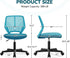 Armless Yaheetech Kids Cute Office Chair Low-Back Study Chair w/Lumbar Support Adjustable Height for Children