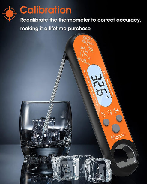 Meat Thermometer, Instant Read Digital Food Thermometer for Cooking, Fast & Precise with Backlight