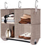 StorageWorks Hanging Closet Organizer with Metal Rod, 4-Section Closet Organizers and Storage,