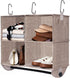 StorageWorks Hanging Closet Organizer with Metal Rod, 4-Section Closet Organizers and Storage,
