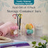 Qtip Holder Pack of 4 - Clear Plastic Vanity Makeup Organizer Storage for Cotton Swabs, Balls, Sponges, Canister