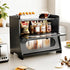 2-Tier Countertop,Bread Bread Box,Extra Large Bamboo Bread Box for Kitchen Storage Container with Magnetic Acrylic Door