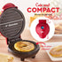 DASH Mini Maker Portable Grill Machine + Panini Press for Gourmet Burgers, Sandwiches, and Snacks - Red
