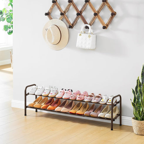 2 Closet, 28 42, Closet, 12 Gewudraw Tier Shoe Organizer, Shoe Rack for Metal Shelf Can Expandable to for Bedroom