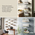 Set 3 Umbra Conceal, Sturdy Metal Floating Bookshelf for Wall, Silver, Small