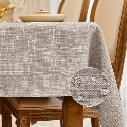 BALCONY & FALCON Square Tablecloth - Small Waterproof Table Cloth, Wrinkle Resistant