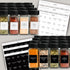 24 4 Oz 374 SAVVY & SORTED Glass Spice Jars with Label PK - Spice Containers with Minimalist Preprinted Labels