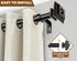 KAMANINA 1 Inch Curtain Rod, 32 to 58 Inches, Black Single Drapery Rods with Square Finials