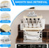 Countertop Trash Bag Holders with Wood Top, Large & Small Garbage Bag Dispenser for Kitchen, Pantry, Laundry Room