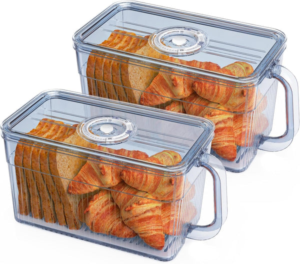 Gifhomfix 2 PCS Bread Box for Homemade Bread Airtight Bread Boxes for