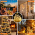 6 Pack 7ft 20LED Dimmable Rechargeable Fairy Lights with Remote & DIY Timer, Silver Wire String Light for Mason Jar