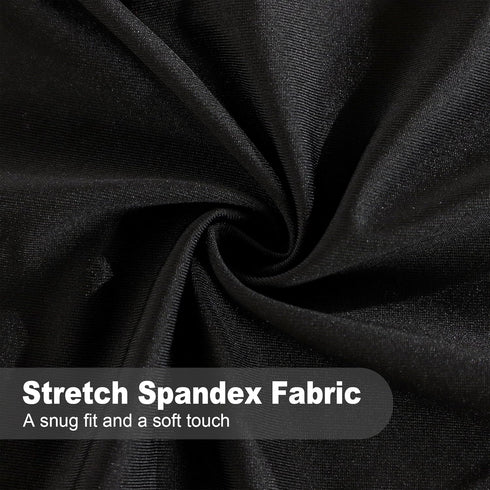 60 Inch eeivs Black Round Fitted Tablecloth Spandex Stretchable End Table Cover with Elastic Edge Cloth Table Topper
