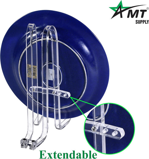 AMT 10 Inch Acrylic Plate Stands for Display, Holder Stand for Pictures, Decorative Plates, Books, Photo Easel