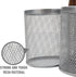 Mind Reader Silverware Holder - Utensil Organizer Caddy - Metal Mesh - 7.5" L x 7.5" W x 9.75" H - Silver