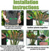5PCS 9x7.6in Yohsnor Black Monstera Plant Stem Support - Adjustable & Durable Indoor Plant Stake for Cactus