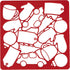 Wilton Multi-Cookie Cutter Sheet, Holiday Design, Red