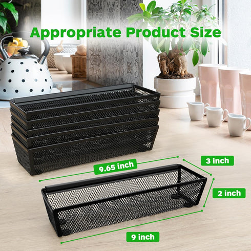 Silverware Drawer Organizer, Silverware Organizer for Drawer, 6 Pack Utensil Organizer for Kitchen Drawers, Kitchen Drawer Organizer for Large Utensils with Interlocking Arm (9.6 * 3 * 2 inch) by Smgmg