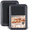 HONGBAKE 2 Pack Nonstick Quarter Sheet Pan for Baking, 13.8 x 9.8 Small Cookie Sheet with Wider Grips