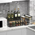 Coffee Syrup Rack Organizer, Syrup Bottle Holder Stand for Coffee Bar, 2-Tier 6 Bottles Storage Shelves for Syrup, Wine, Dressing for Kitchen Countertop (6 Bottles Black) by Homedawn