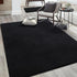 Keeko Soft Area Rugs for Bedroom Living Room, 2x3 Black Modern Low Pile Fluffy Small Rug Door Mat
