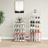 Yegazte 5-Tier 10-12 Closet, Stackable Shoe Rack, Narrow Shoe Stand for Pairs Shoe and Boots Organizer Storage Shelf