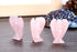 Jovivi 2pcs Amethyst Rose Quartz Crystal Angel Figurines, 1.5 Inch Polished Pocket Guardian Angel Statue for Home Decor