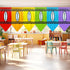 6 Pcs Classroom Rainbow Curtains Decorations Back to School Colorful Crayon Curtains