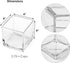 CYS EXCEL 4"x4"x4" Glass Cube Vase | Square Wedding Flower Centerpieces | Cubic Candle Holder