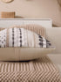 18x18 Inch Set 2 Boho Chenille Tufted Couch Throw Pillow Covers of Farmhouse Striped Decorative Pillow Covers Accent