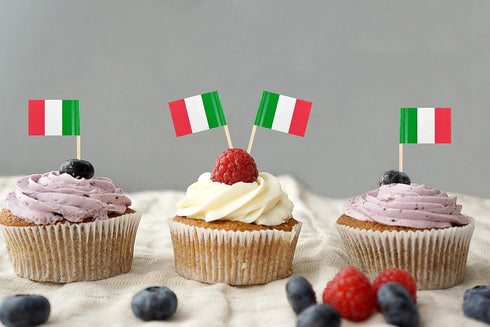 JBCD Italy Toothpick Flag Mini Cupcake Topper Flags, 200pcs for Party Decorations