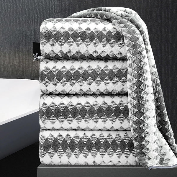 4 Piece Bath Towel Set Oversized Bath Sheet 35"x70" Bathroom Towel Extra